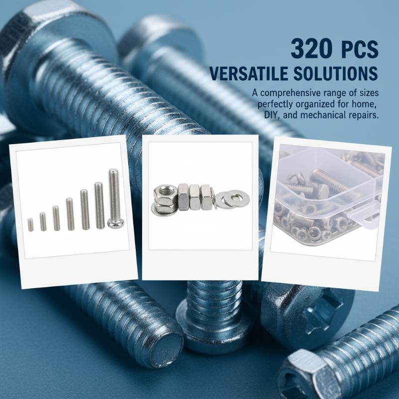 320Pcs Screws Nuts Washers Set - đánh giá và giá Home Improvement Industry