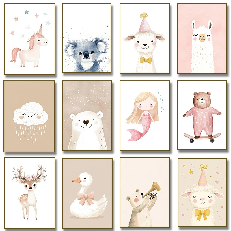 Cute Watercolor Unicorn Mermai - đánh giá và giá Home Improvement Kids